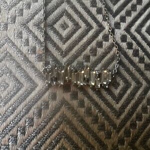 Silver Crystal Necklace French Connection  NWT